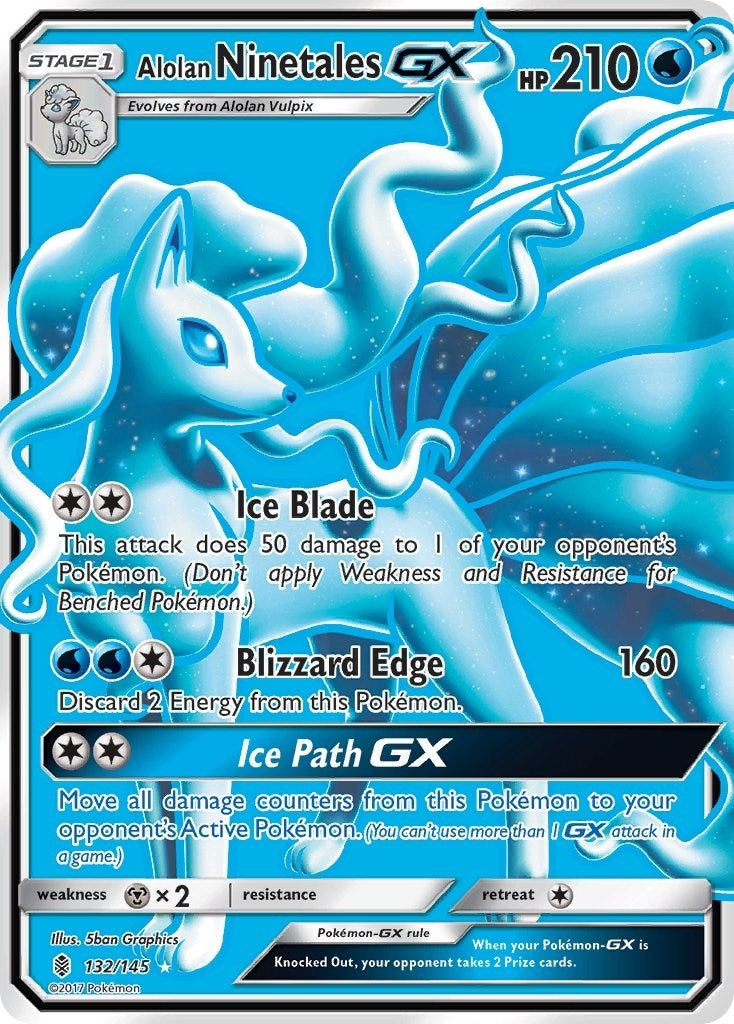 Image for Alolan Ninetales GX (Full Art) (132/145) - Pokemon