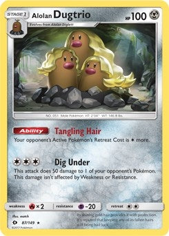 Image for Alolan Dugtrio - 87/149 (Cosmos Holo) (087/149) - Pokemon