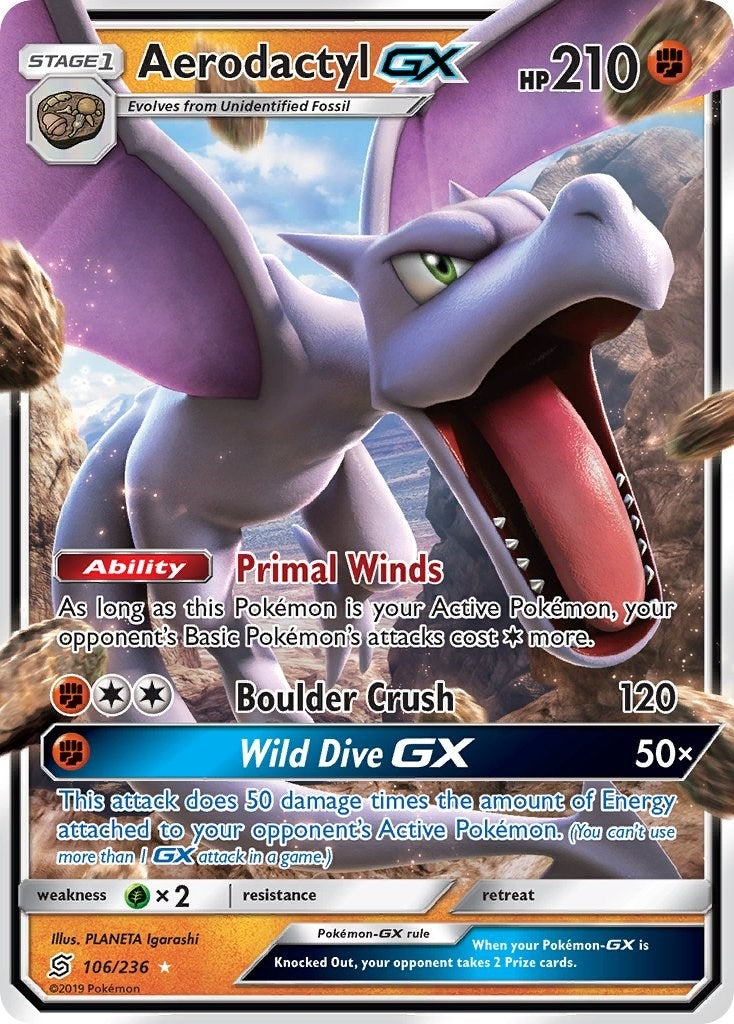 Image for Aerodactyl GX (106/236) - Pokemon