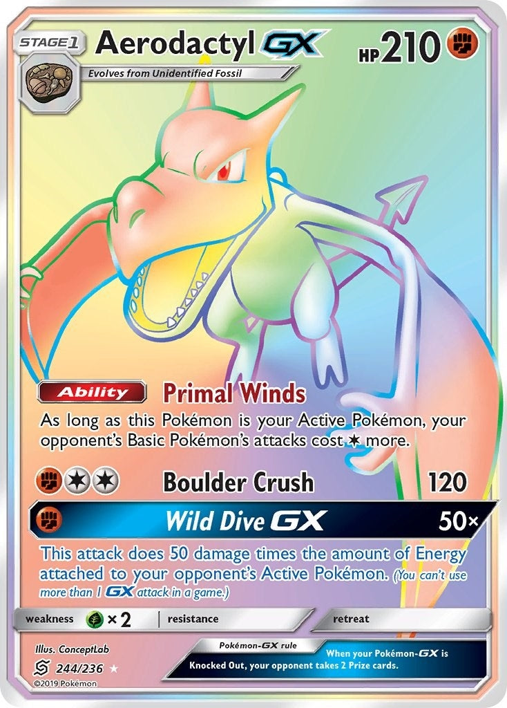 Image for Aerodactyl GX (Secret) (244/236) - Pokemon