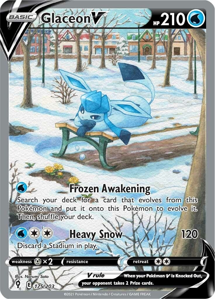 Image for Glaceon V (Alternate Full Art) (175/203) - Pokemon