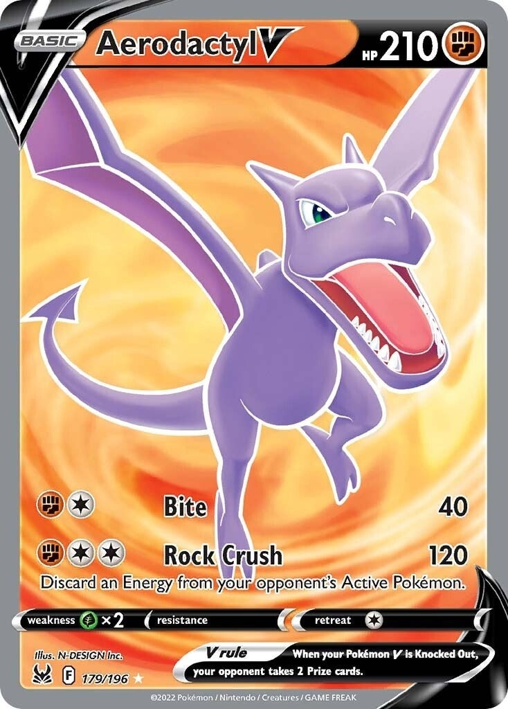 Image for Aerodactyl V (Full Art) (179/196) - Pokemon