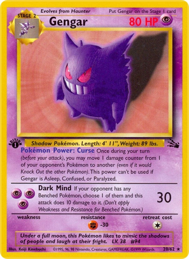 Image for Gengar (20) (20/62) - Pokemon