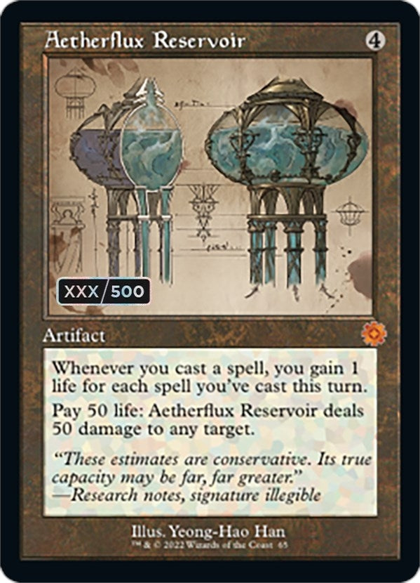 Image for Aetherflux Reservoir (Schematic) (Serial Numbered) (65) - Magic: The Gathering