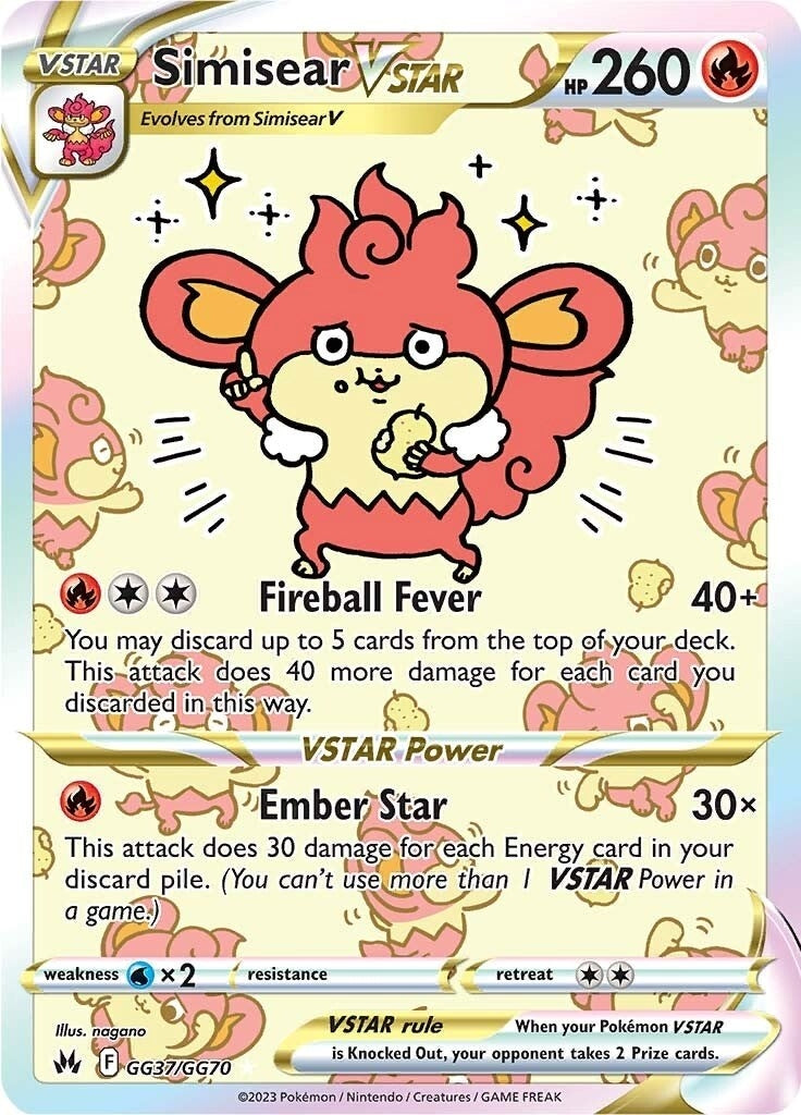 Image for Simisear VSTAR (GG37/GG70) - Pokemon