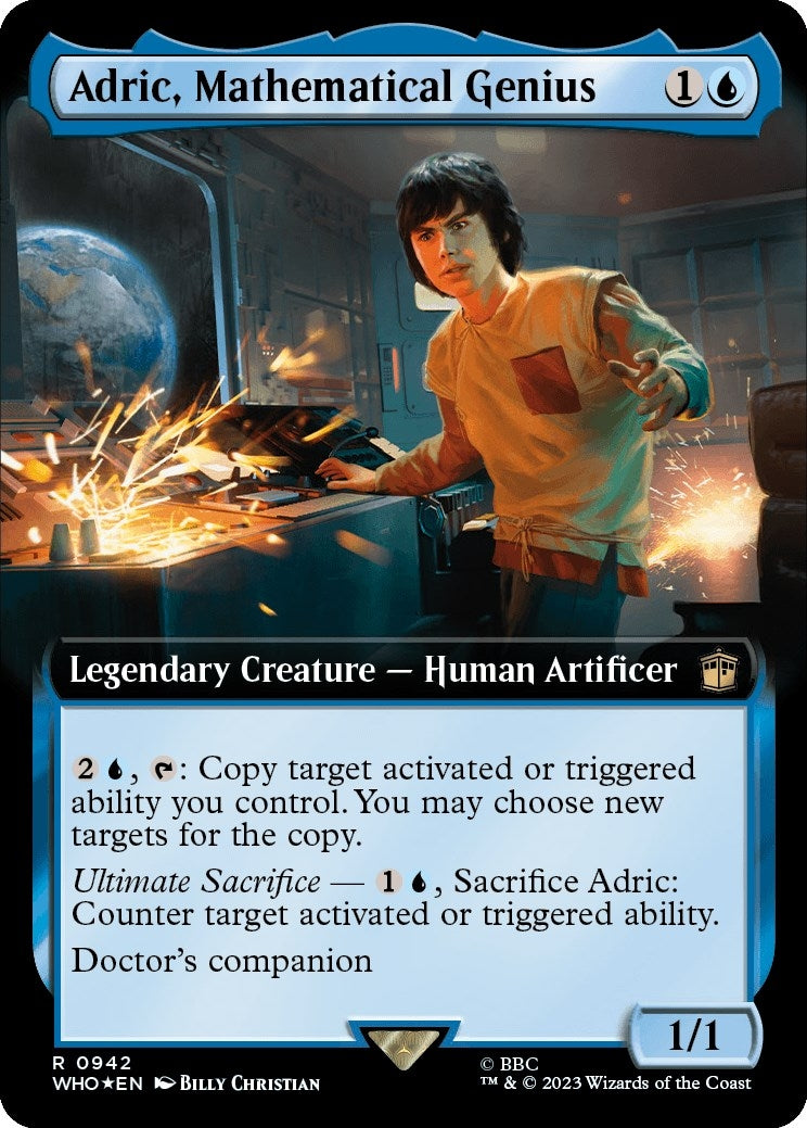 Image for Adric, Mathematical Genius (Extended Art) (Surge Foil) (942) - Magic: The Gathering