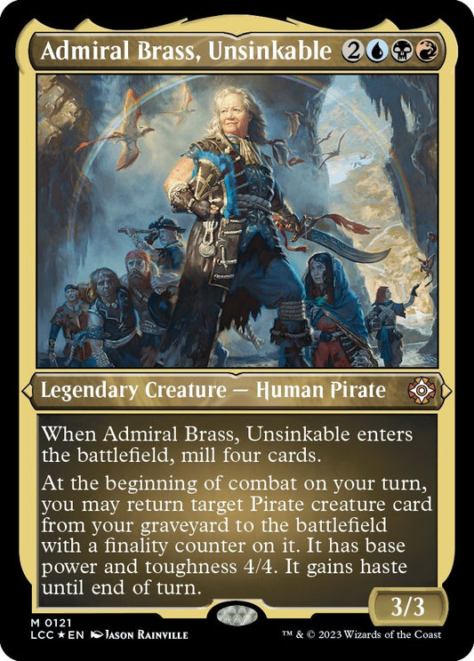 Image for Admiral Brass, Unsinkable (Display Commander) - Thick Stock (121) - Magic: The Gathering