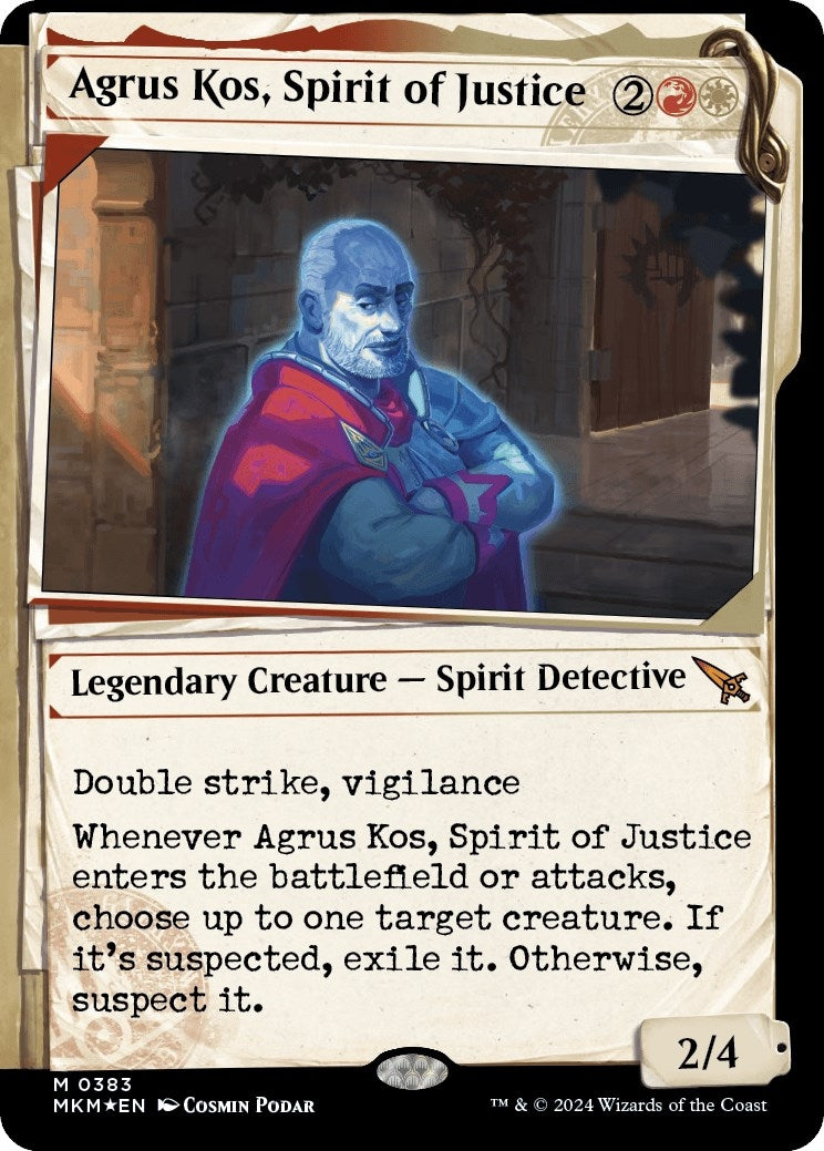 Image for Agrus Kos, Spirit of Justice (Showcase) (Invisible Ink) (383) - Magic: The Gathering
