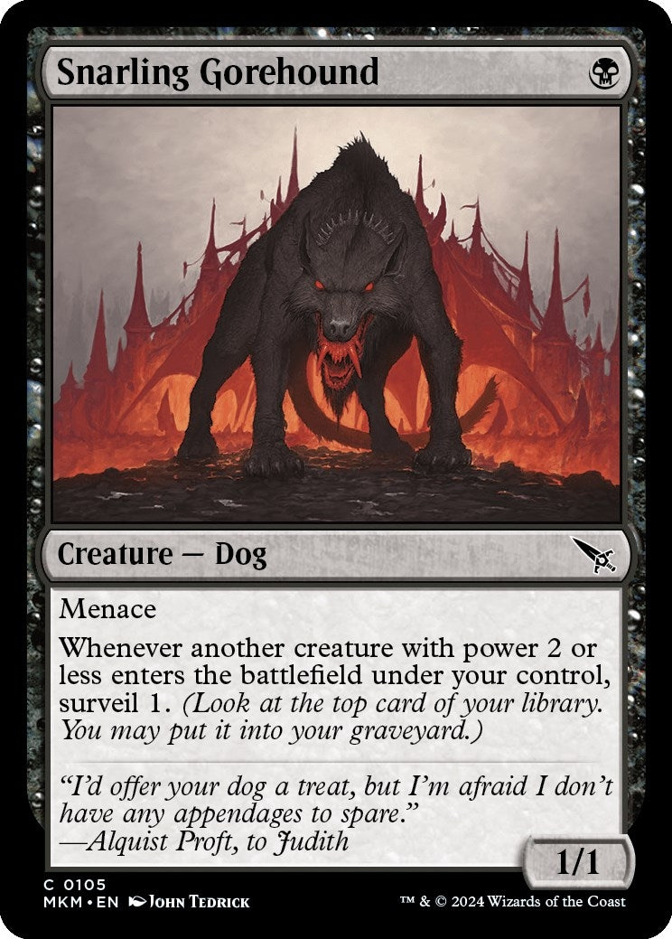 Image for Snarling Gorehound (105) - Magic: The Gathering