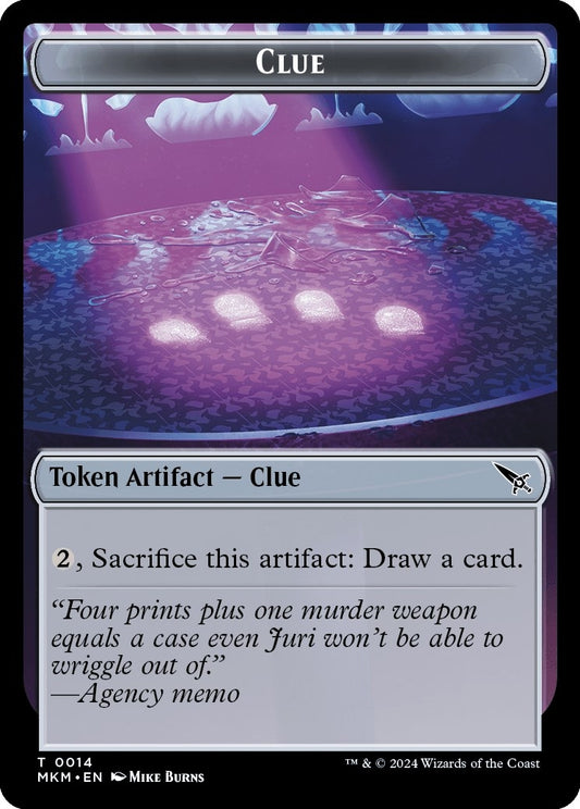 Image for Clue (0014) // A 0041 Double-Sided Token (14 // 41) - Magic: The Gathering