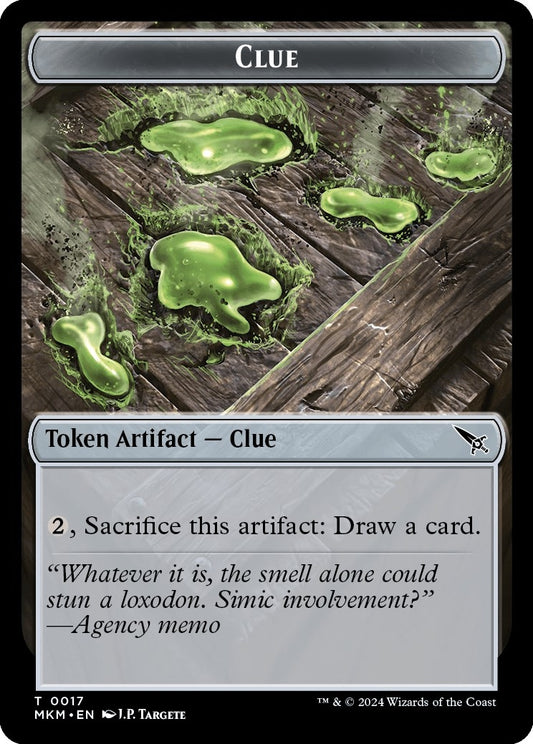 Image for Clue (0017) // A 0044 Double-Sided Token (17 // 44) - Magic: The Gathering