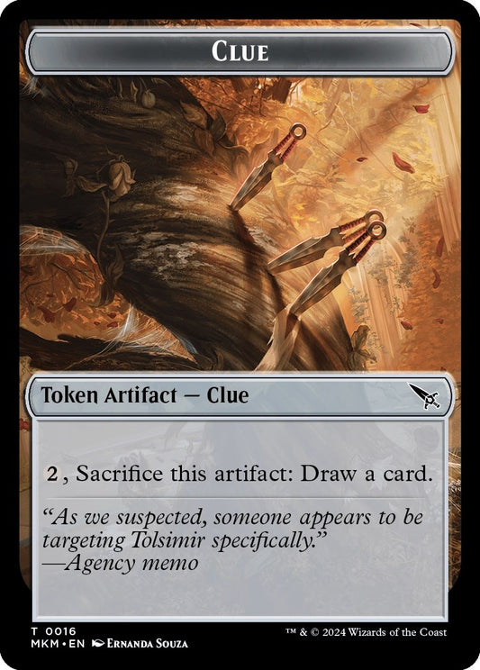Image for Clue (0016) // A 0043 Double-Sided Token (16 // 43) - Magic: The Gathering