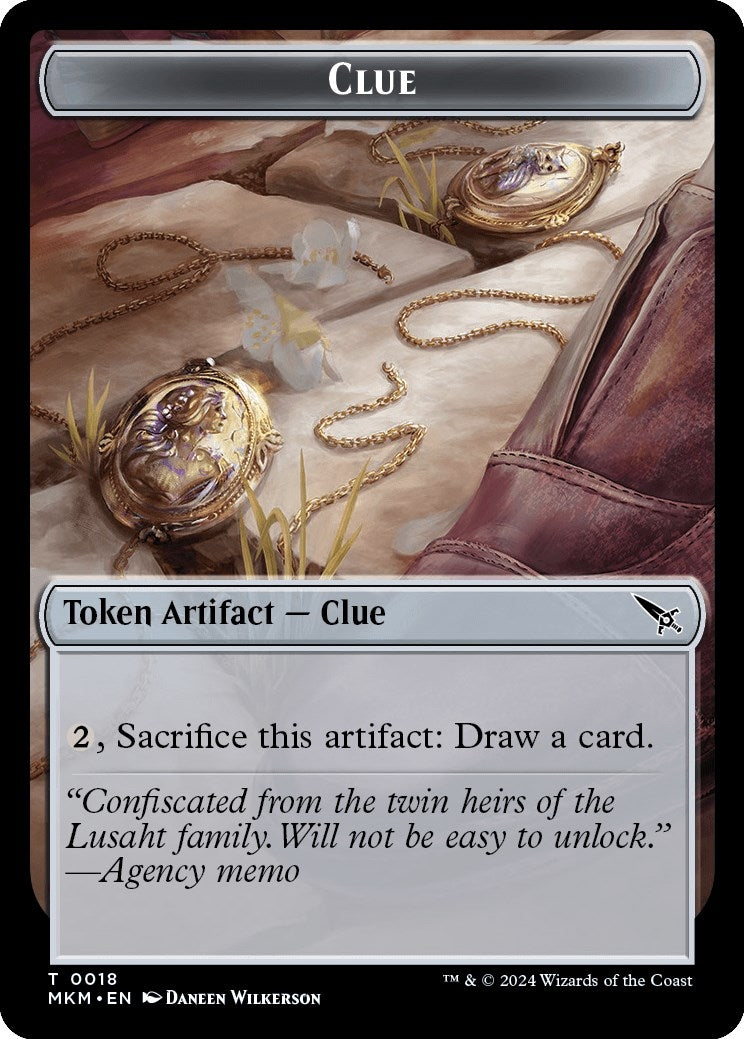 Image for Clue (0018) // A 0045 Double-Sided Token (18 // 45) - Magic: The Gathering