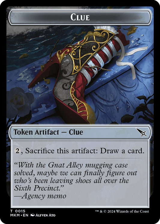 Image for Clue (0015) // A 0042 Double-Sided Token (15 // 42) - Magic: The Gathering