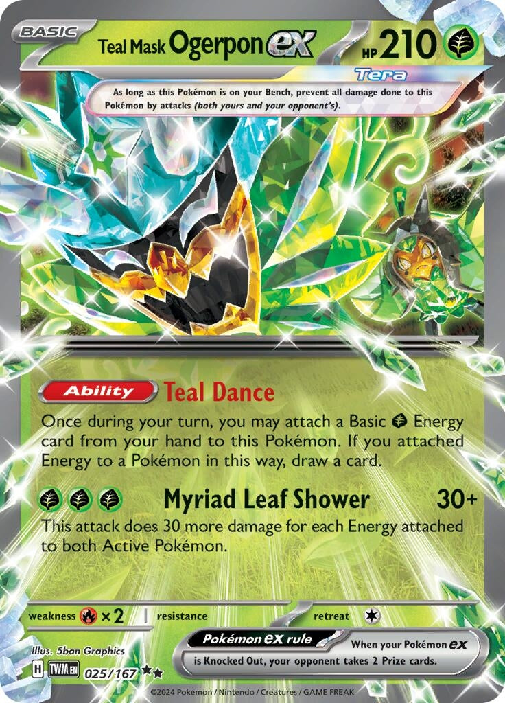 Image for Teal Mask Ogerpon ex (025/167) - Pokemon