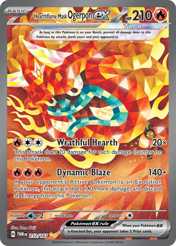 Image for Hearthflame Mask Ogerpon ex (212/167) - Pokemon