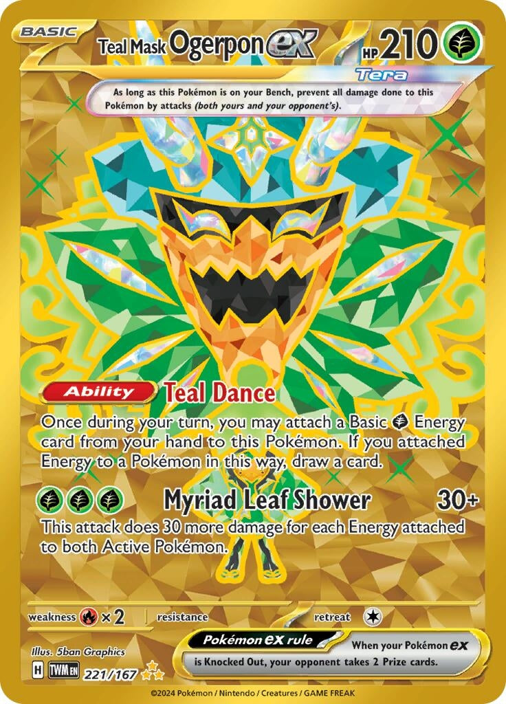 Image for Teal Mask Ogerpon ex (221/167) - Pokemon
