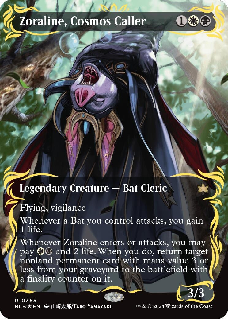 Image for Zoraline, Cosmos Caller (Borderless) (Raised Foil) (355) - Magic: The Gathering