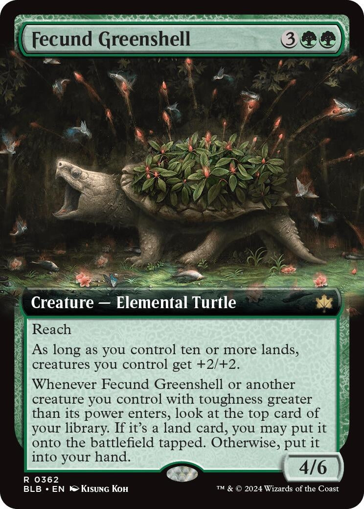 Image for Fecund Greenshell (Extended Art) (362) - Magic: The Gathering