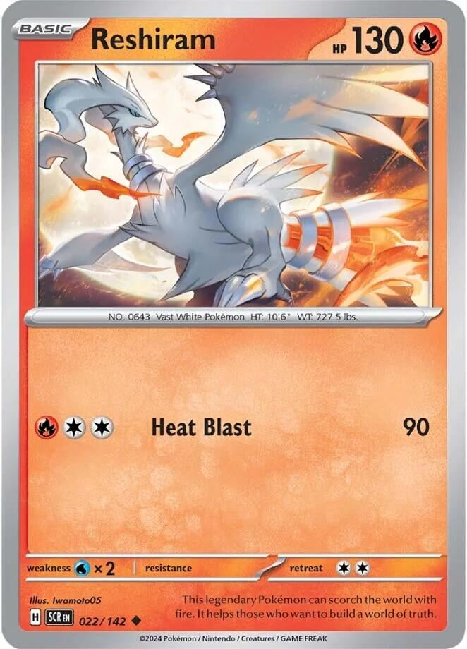 Image for Reshiram (022/142) - Pokemon