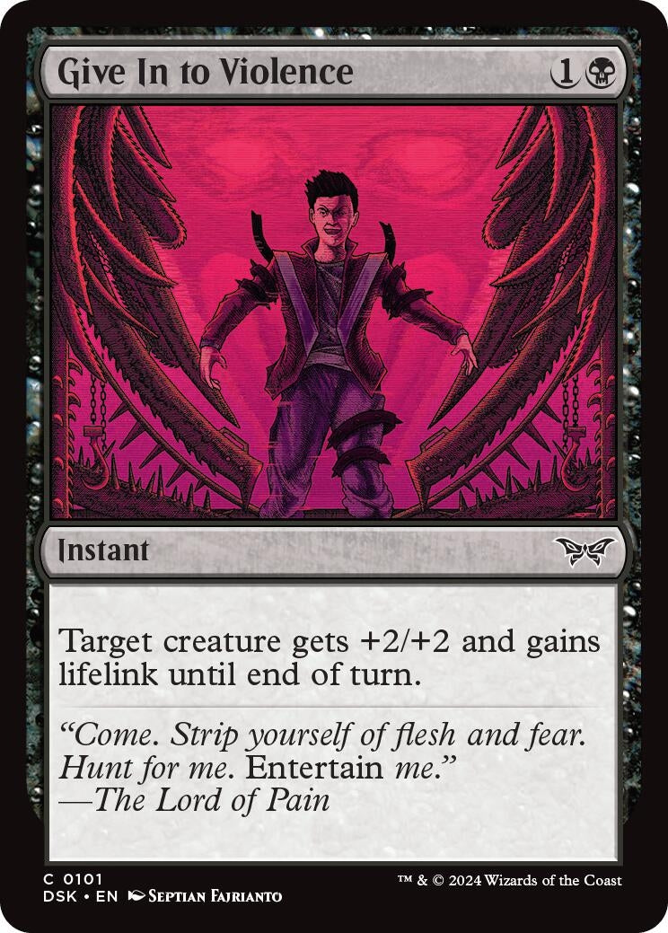 Image for Give In to Violence (101) - Magic: The Gathering