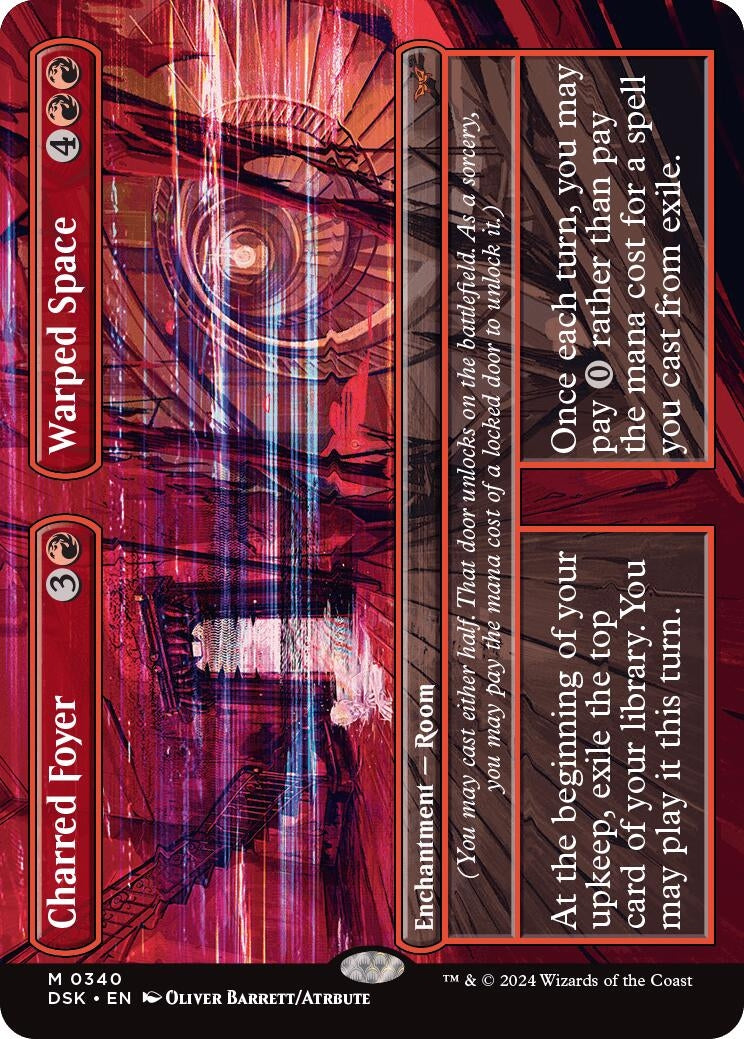 Image for Charred Foyer // Warped Space (Borderless) (340) - Magic: The Gathering