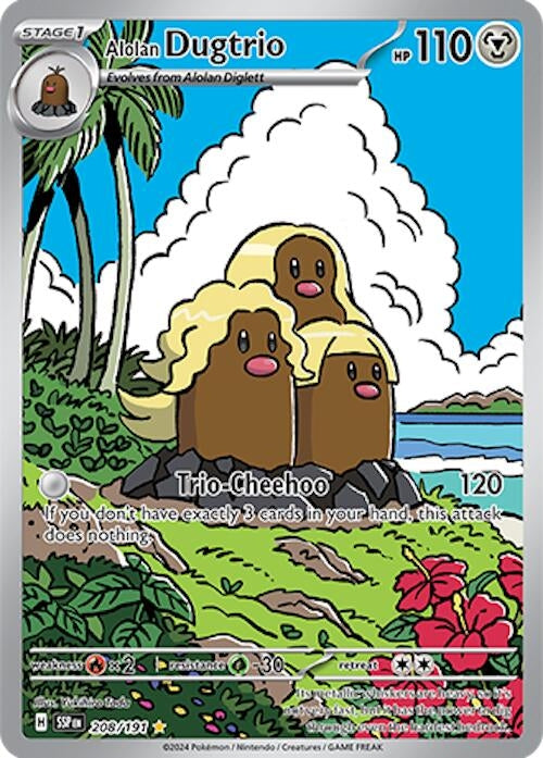 Image for Alolan Dugtrio (208/191) - Pokemon