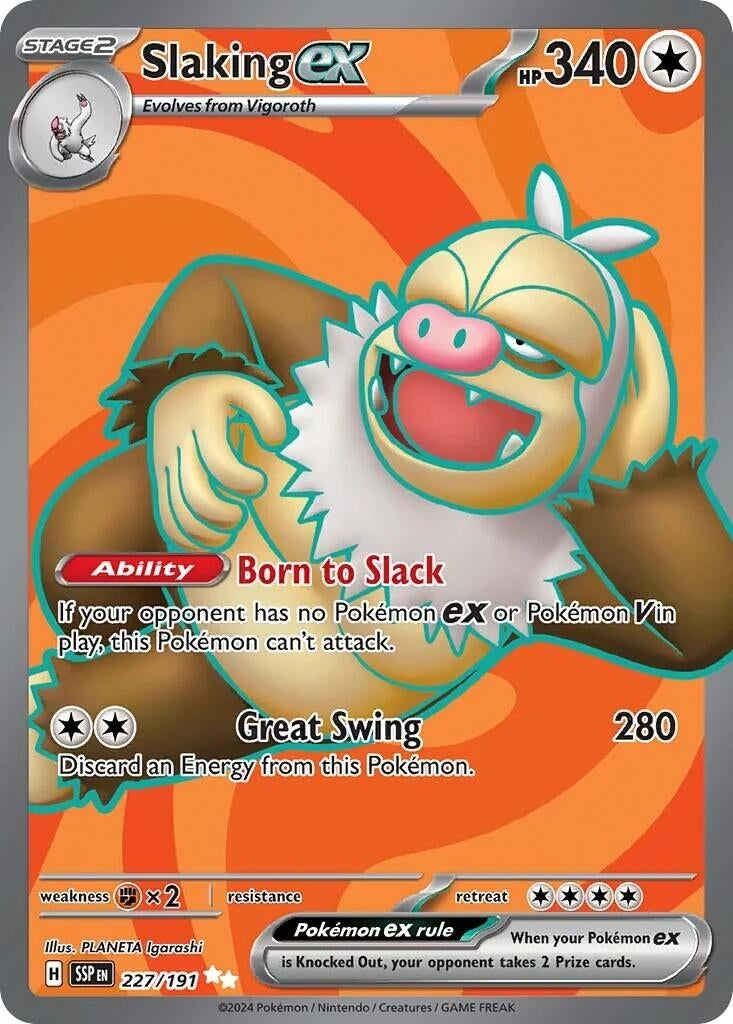Image for Slaking ex (227/191) - Pokemon
