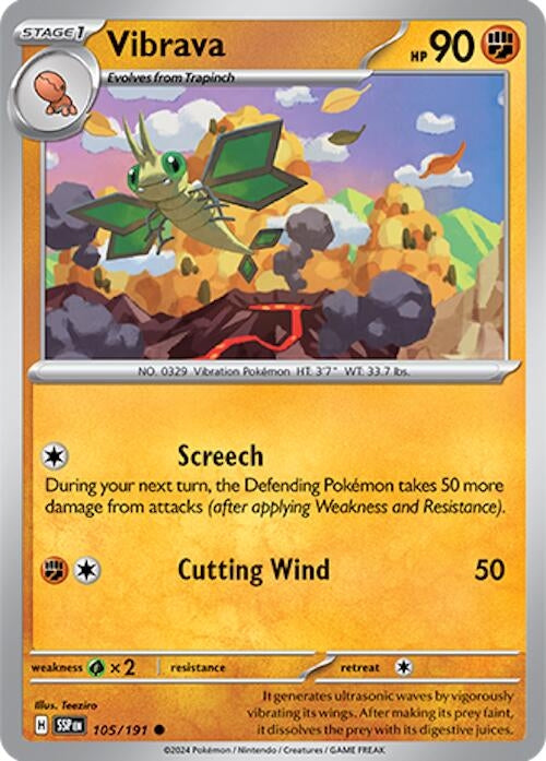 Image for Vibrava (105/191) - Pokemon