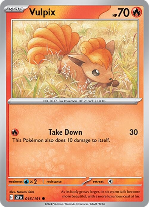 Image for Vulpix (016/191) - Pokemon