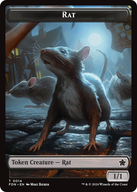 Image for Rat (0014) // Zombie Double-Sided Token (14 // 15) - Magic: The Gathering