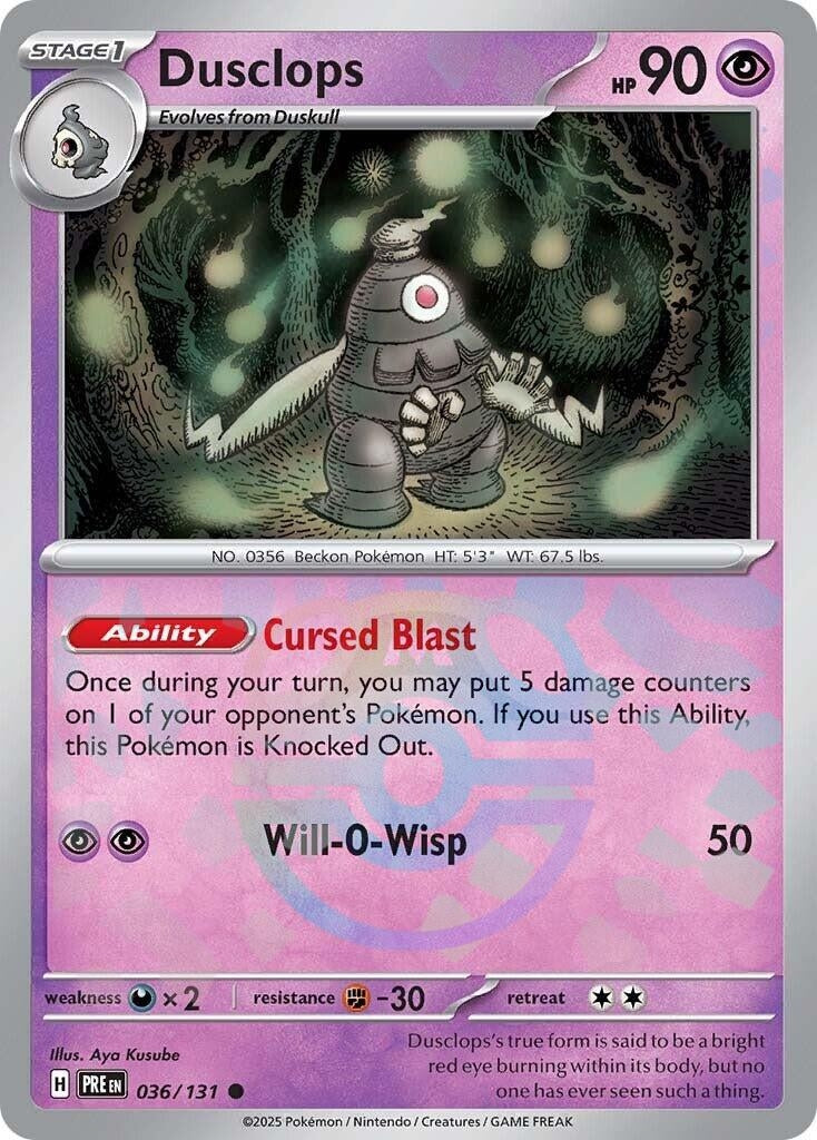 Image for Dusclops (Master Ball Pattern) (036/131) - Pokemon
