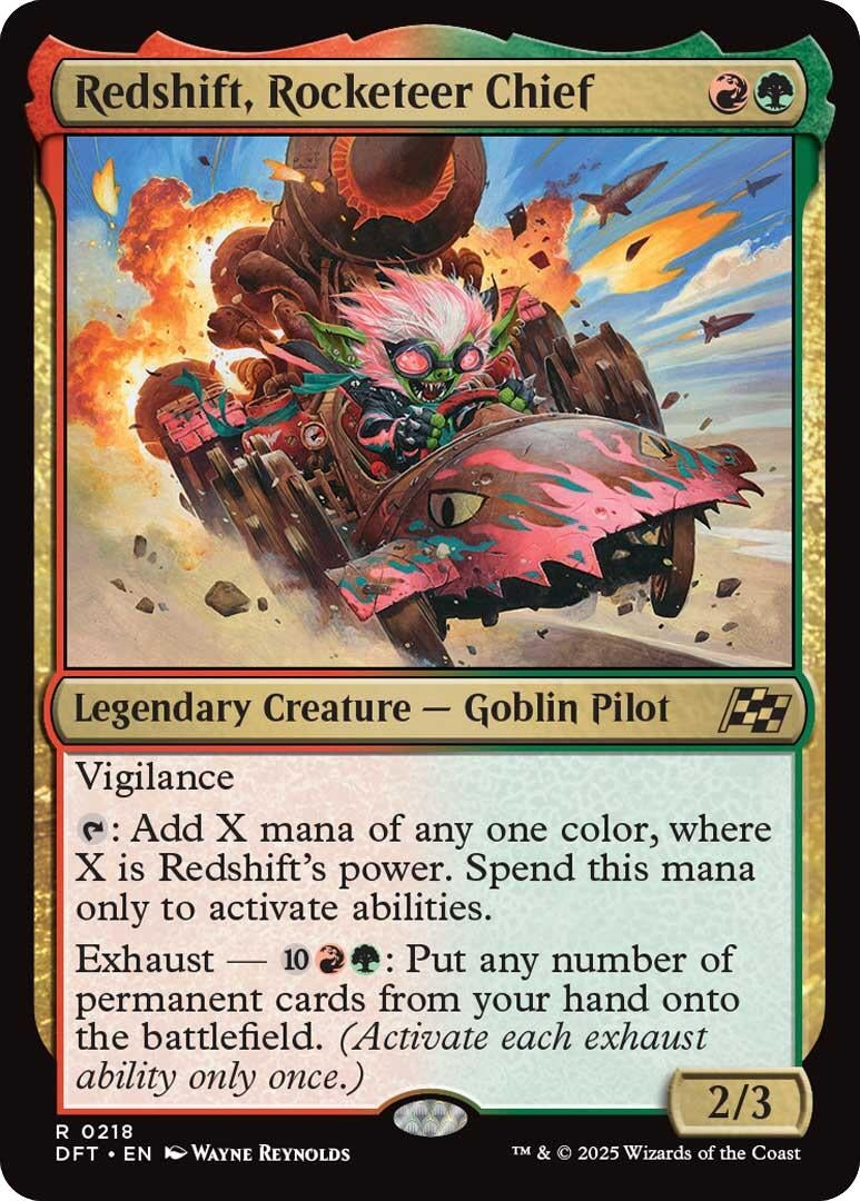 Image for Redshift, Rocketeer Chief (218) - Magic: The Gathering