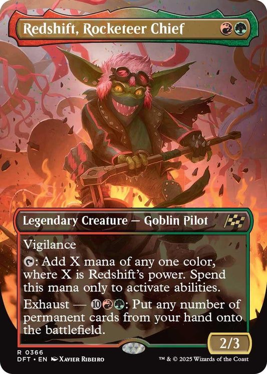 Image for Redshift, Rocketeer Chief (Borderless) (366) - Magic: The Gathering