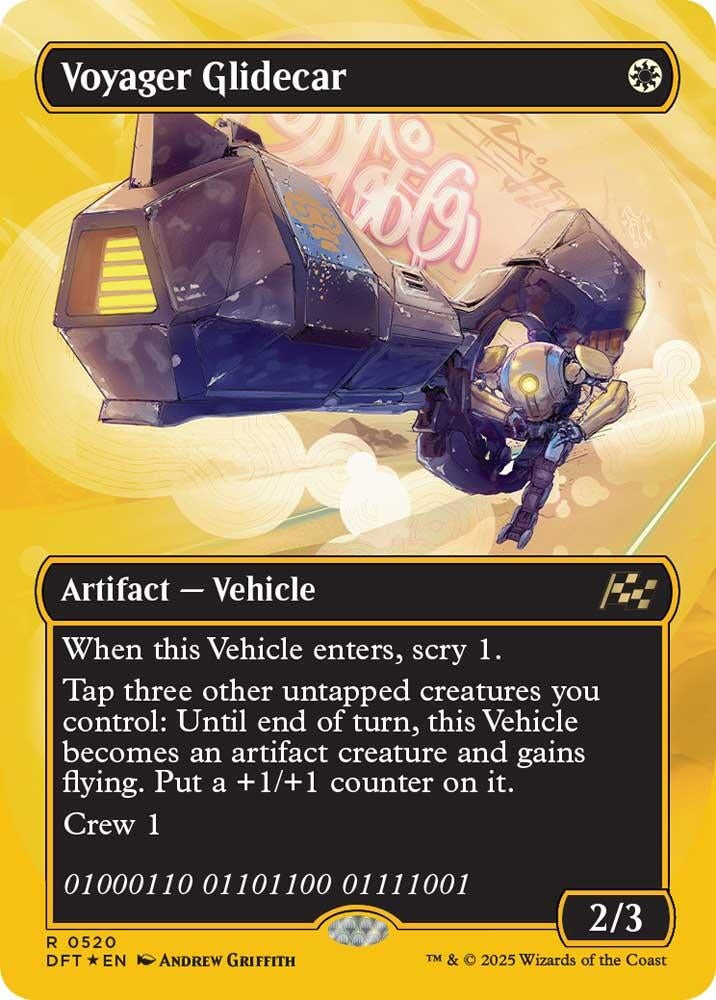 Image for Voyager Glidecar (Borderless) (First-Place Foil) (520) - Magic: The Gathering