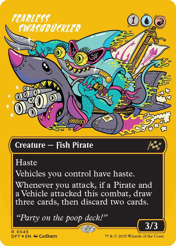 Image for Fearless Swashbuckler (Borderless) (First-Place Foil) (545) - Magic: The Gathering