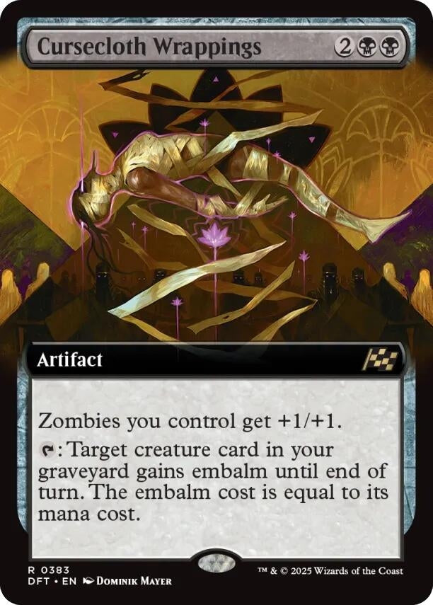Image for Cursecloth Wrappings (Extended Art) (383) - Magic: The Gathering