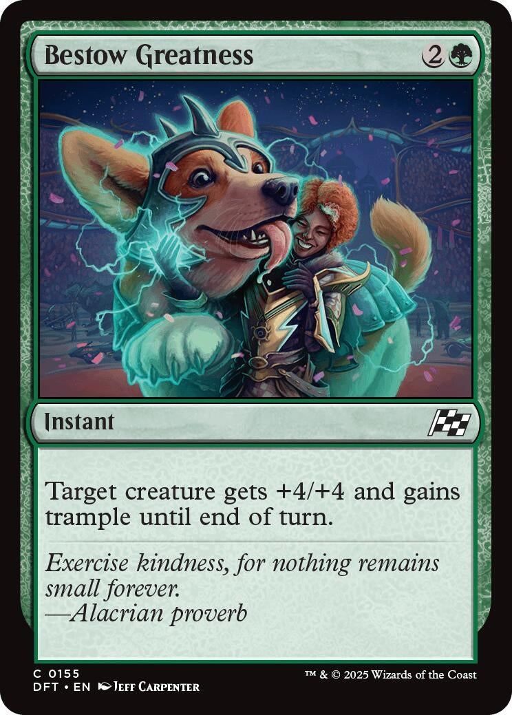 Image for Bestow Greatness (155) - Magic: The Gathering