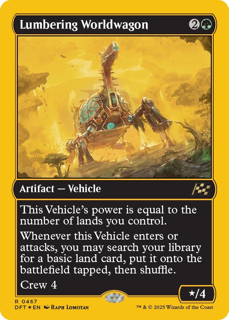 Image for Lumbering Worldwagon (First-Place Foil) (467) - Magic: The Gathering
