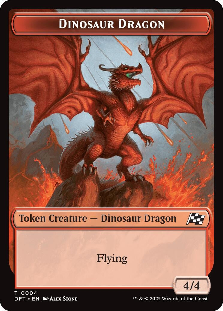 Image for Dinosaur Dragon // Treasure Double-Sided Token (4 // 11) - Magic: The Gathering
