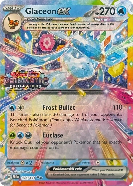 Image for Glaceon ex - 026/131 (Prismatic Evolutions Stamp) (026/131) - Pokemon