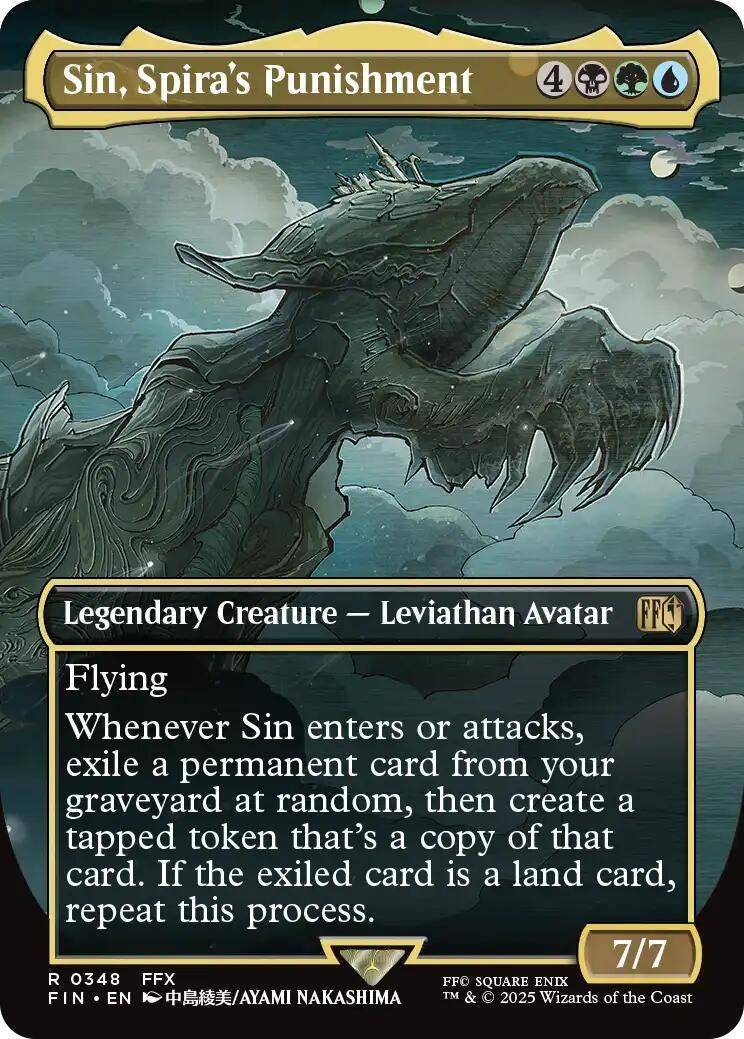 Image for Sin, Spira's Punishment (Borderless) (348) - Magic: The Gathering