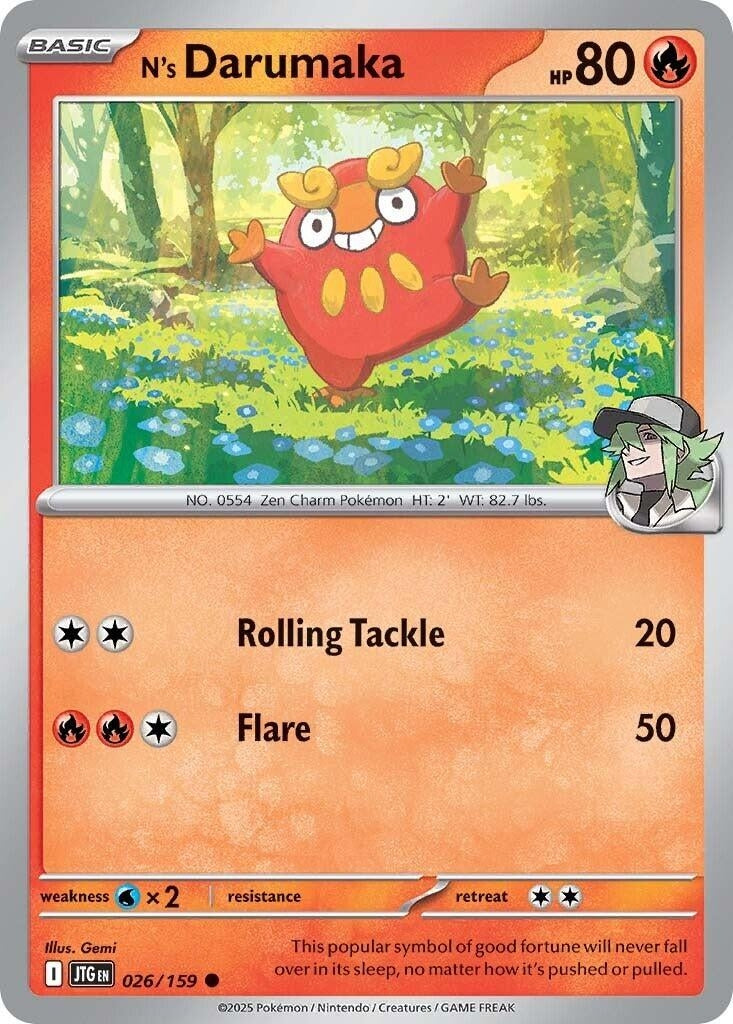 Image for N's Darumaka (026/159) - Pokemon