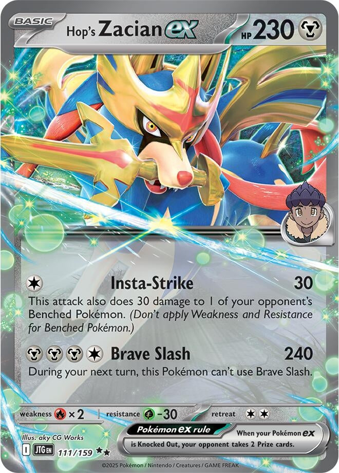 Image for Hop's Zacian ex (111/159) - Pokemon