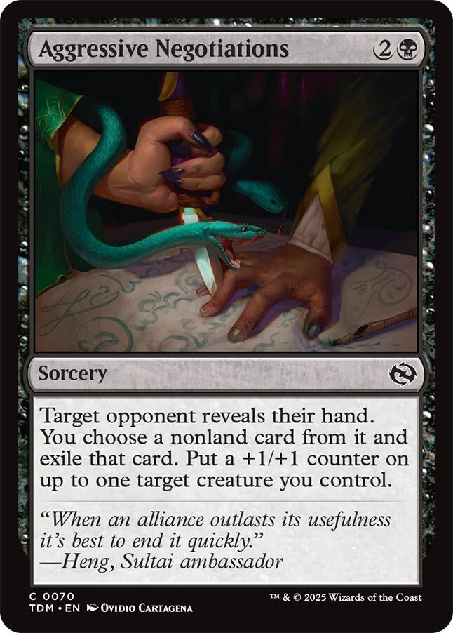 Image for Aggressive Negotiations (70) - Magic: The Gathering