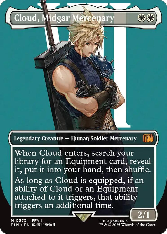 Image for Cloud, Midgar Mercenary (Borderless) (375) - Magic: The Gathering