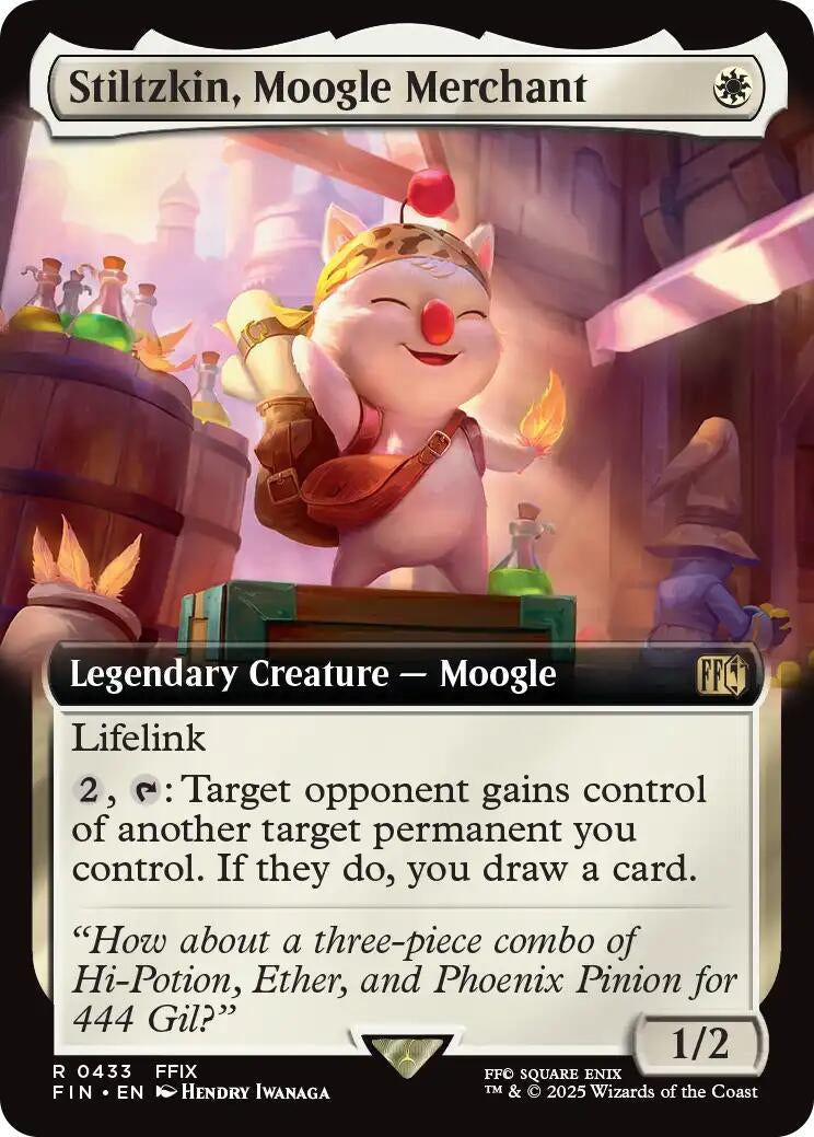 Image for Stiltzkin, Moogle Merchant (Extended Art) (433) - Magic: The Gathering