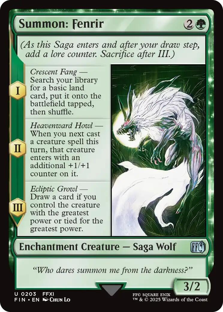 Image for Summon: Fenrir (203) - Magic: The Gathering