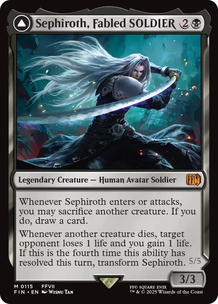 Image for Sephiroth, Fabled SOLDIER (115) - Magic: The Gathering