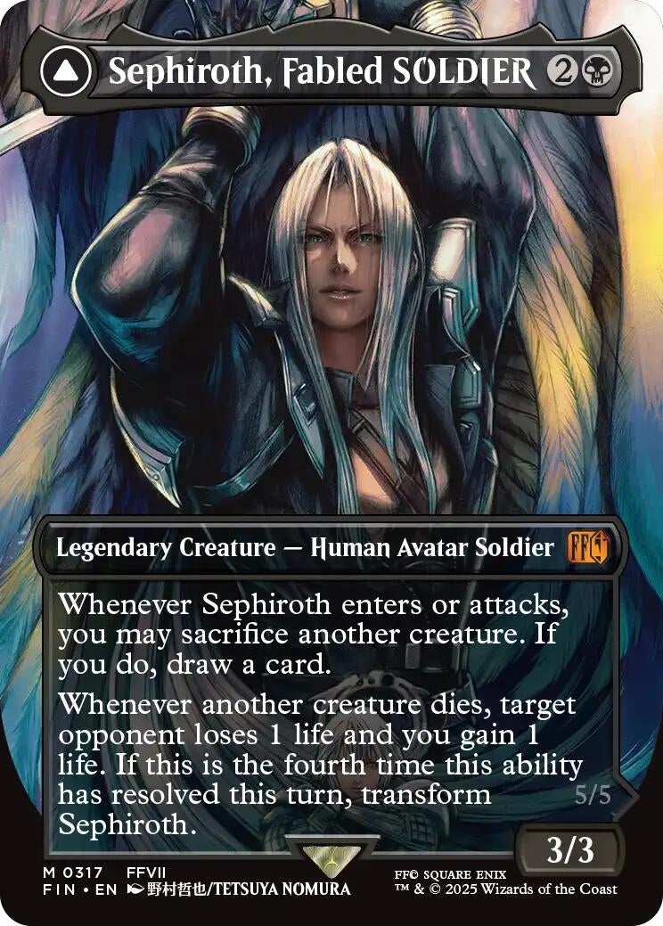 Image for Sephiroth, Fabled SOLDIER (Borderless) (0317) (317) - Magic: The Gathering